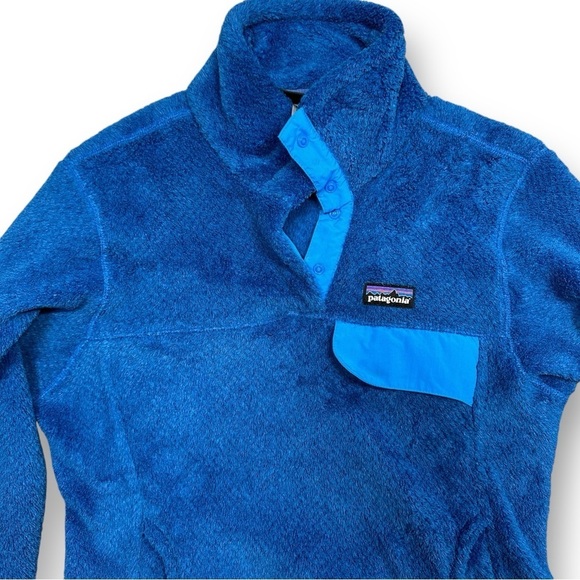 Patagonia Re-Tool Snap T PolarTec Fleece Pullover Bright Blue Womens XS - Picture 2 of 15